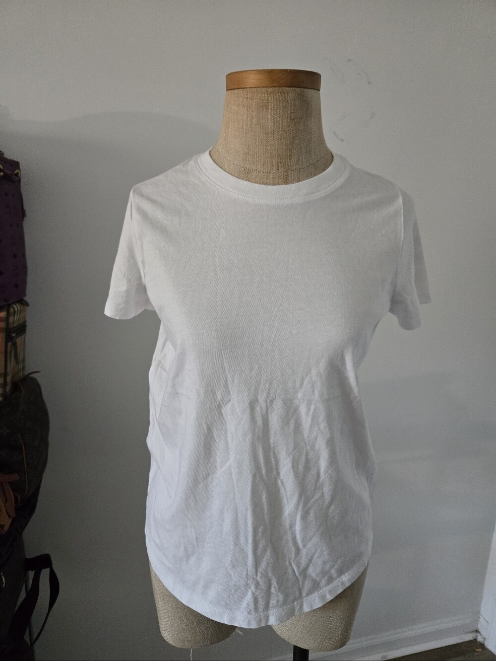New! Madewell White Crewneck Short Sleeve Tee - Picture 3 of 4